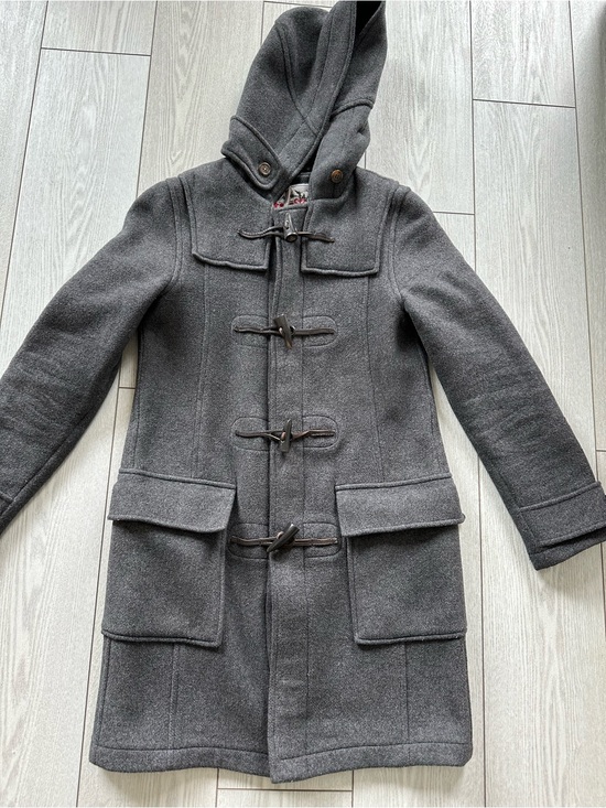 TNA Jackets & Blazers - TNA Classic Hooded Duffle Wool Coat in Charcoal Gray  Small